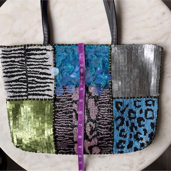Christiana Patchwork Sequin Shoulder Bag – Y2K Statement Style - Picture 3 of 7